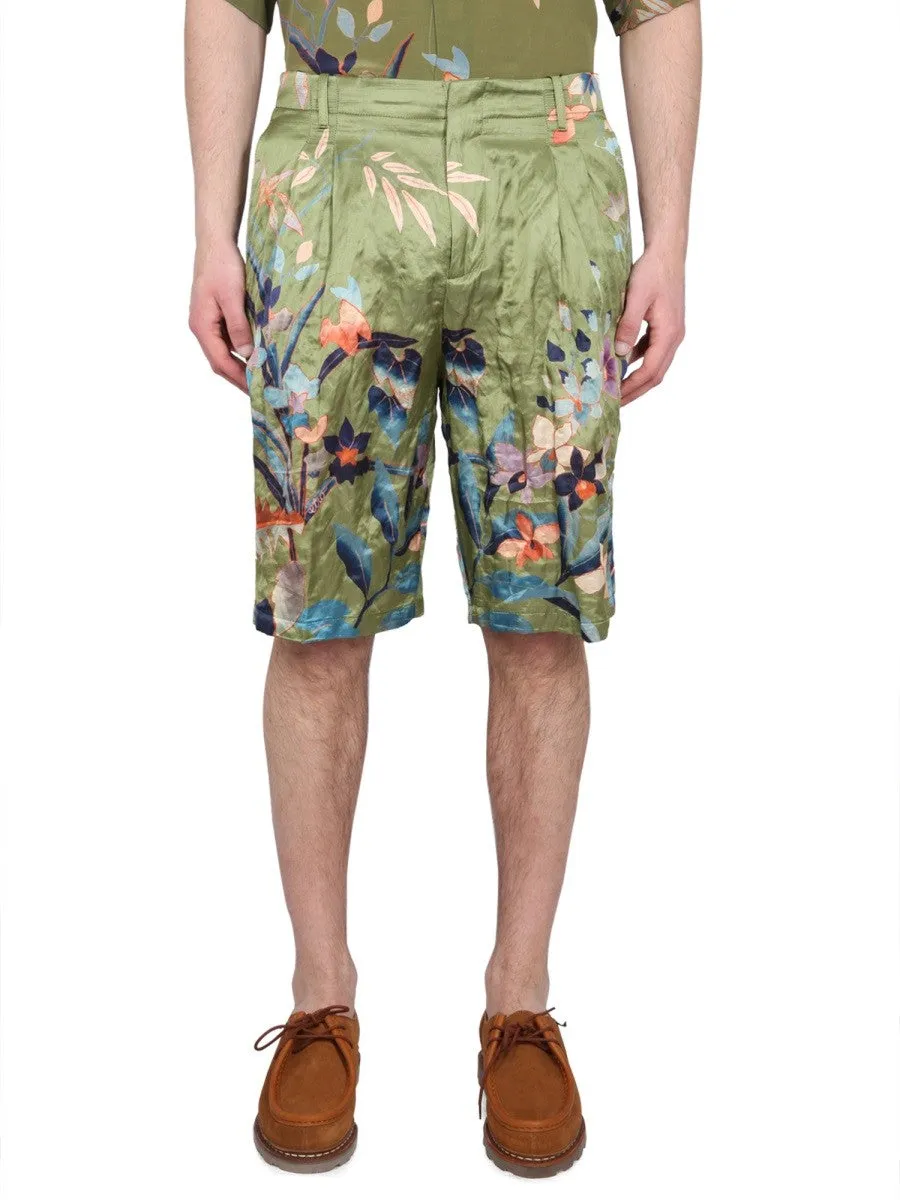 Etro BERMUDA SHORTS WITH FLORAL PRINT sold by Siebentaschen