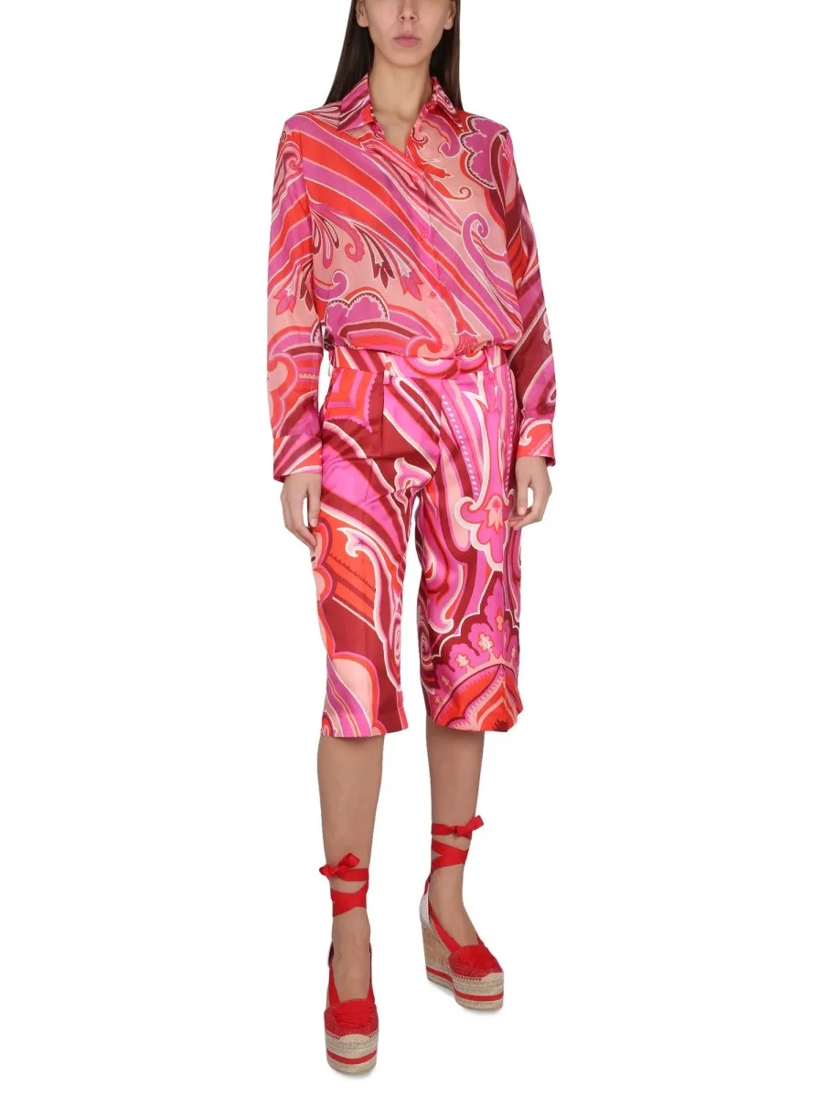 Etro SILK AND COTTON BERMUDA SHORTS sold by Siebentaschen product image thumbnail 2