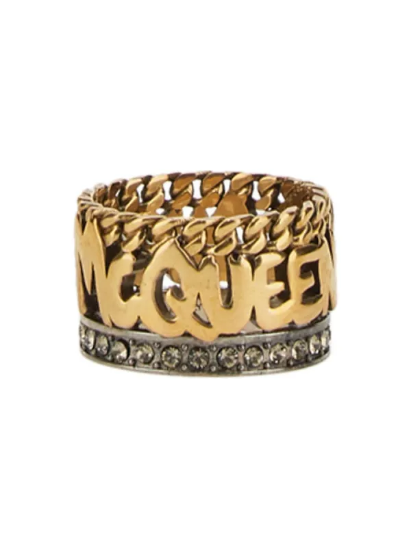 Alexander Mcqueen GRAFFITI RING made by Alexander McQueen