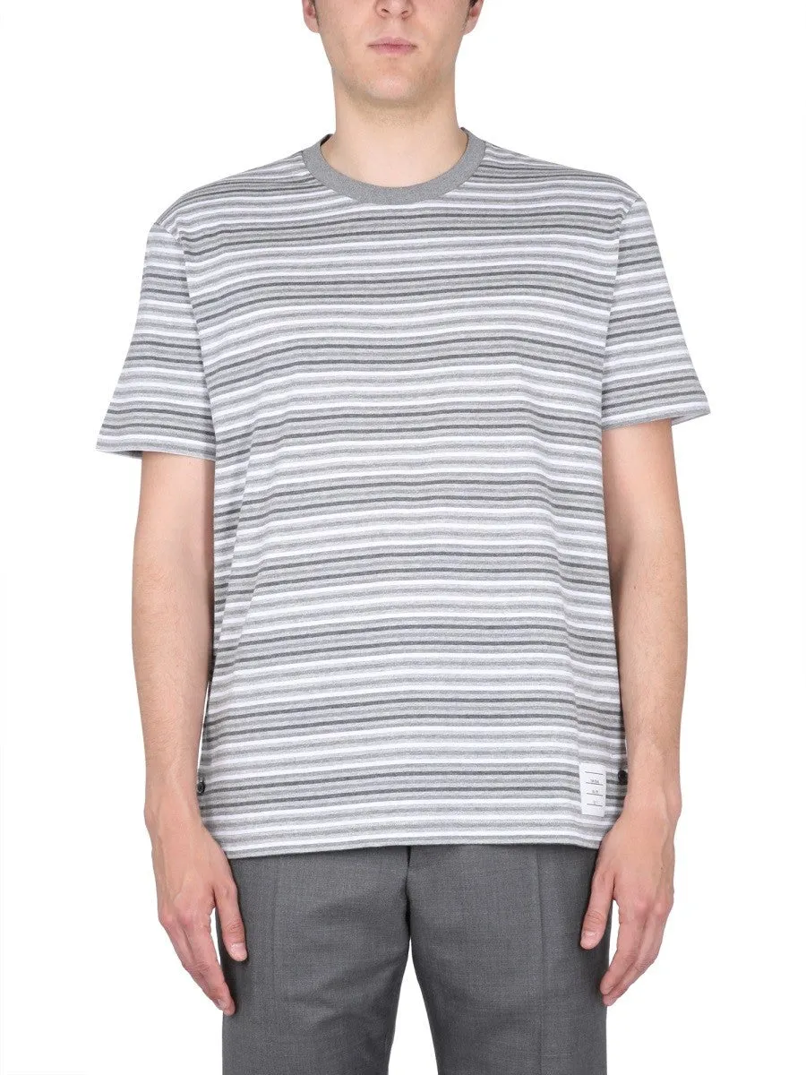 THOM BROWNE STRIPED T-SHIRT sold by Siebentaschen