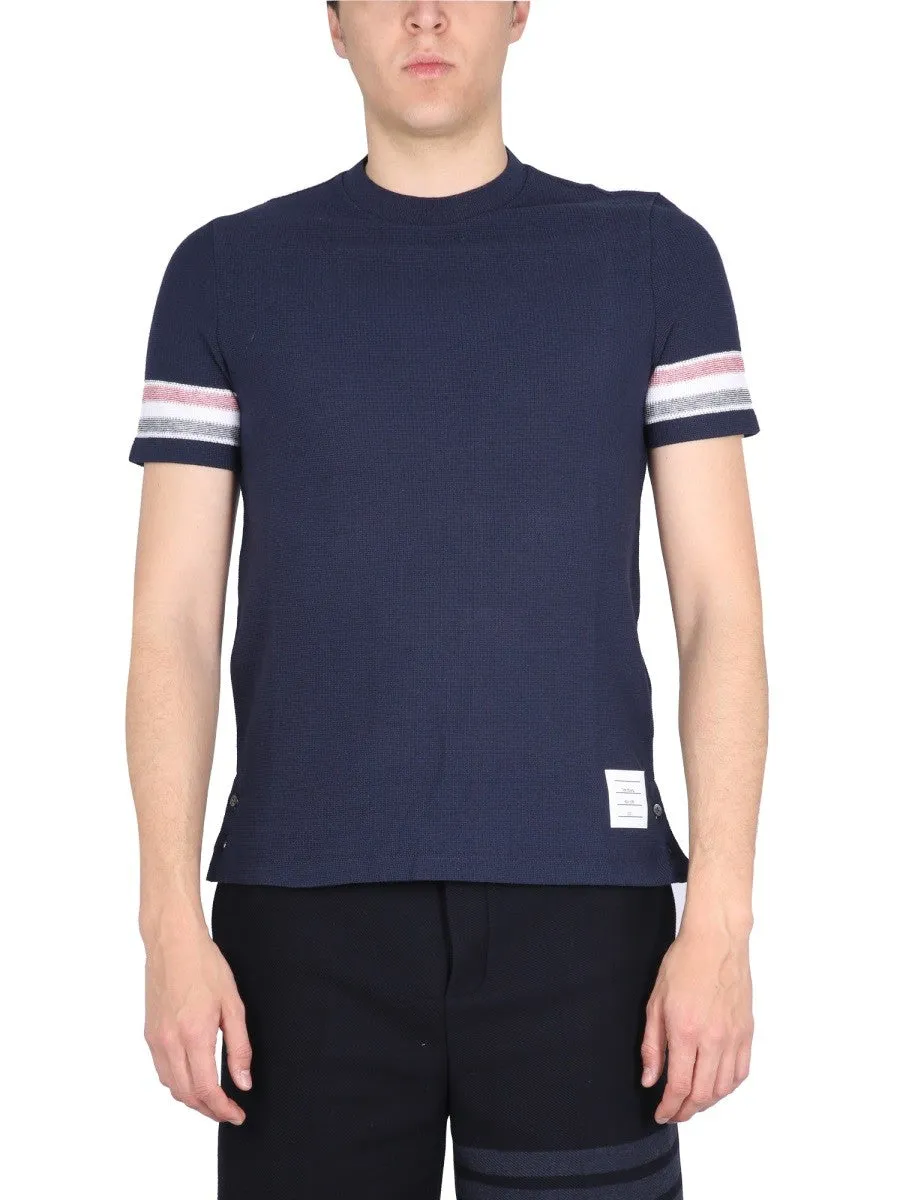 THOM BROWNE stripes t-shirt sold by Siebentaschen