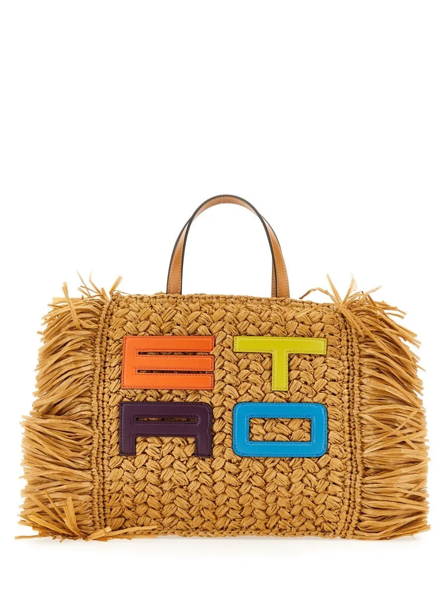 Etro RAFFIA TOTE BAG sold by Siebentaschen