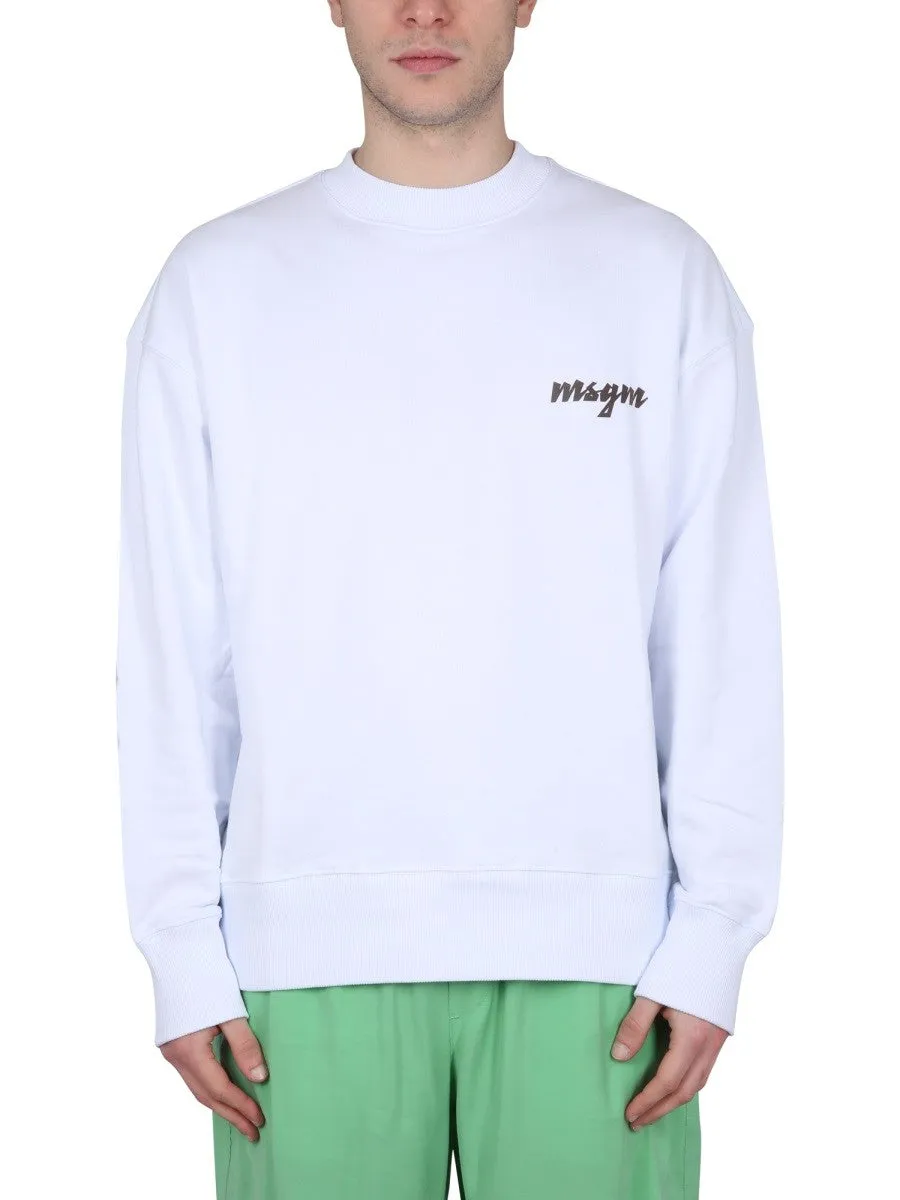 msgm CREWNECK SWEATSHIRT WITH LOGO sold by Siebentaschen