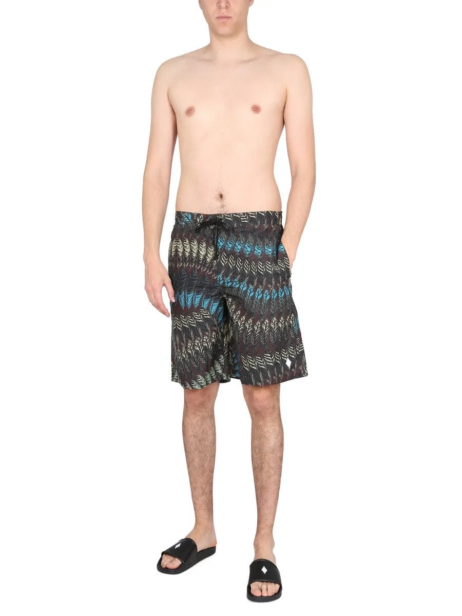 MARCELO BURLON COUNTY OF MILAN LOGO PRINT BOXER SWIMSUIT sold by Siebentaschen product image thumbnail 2