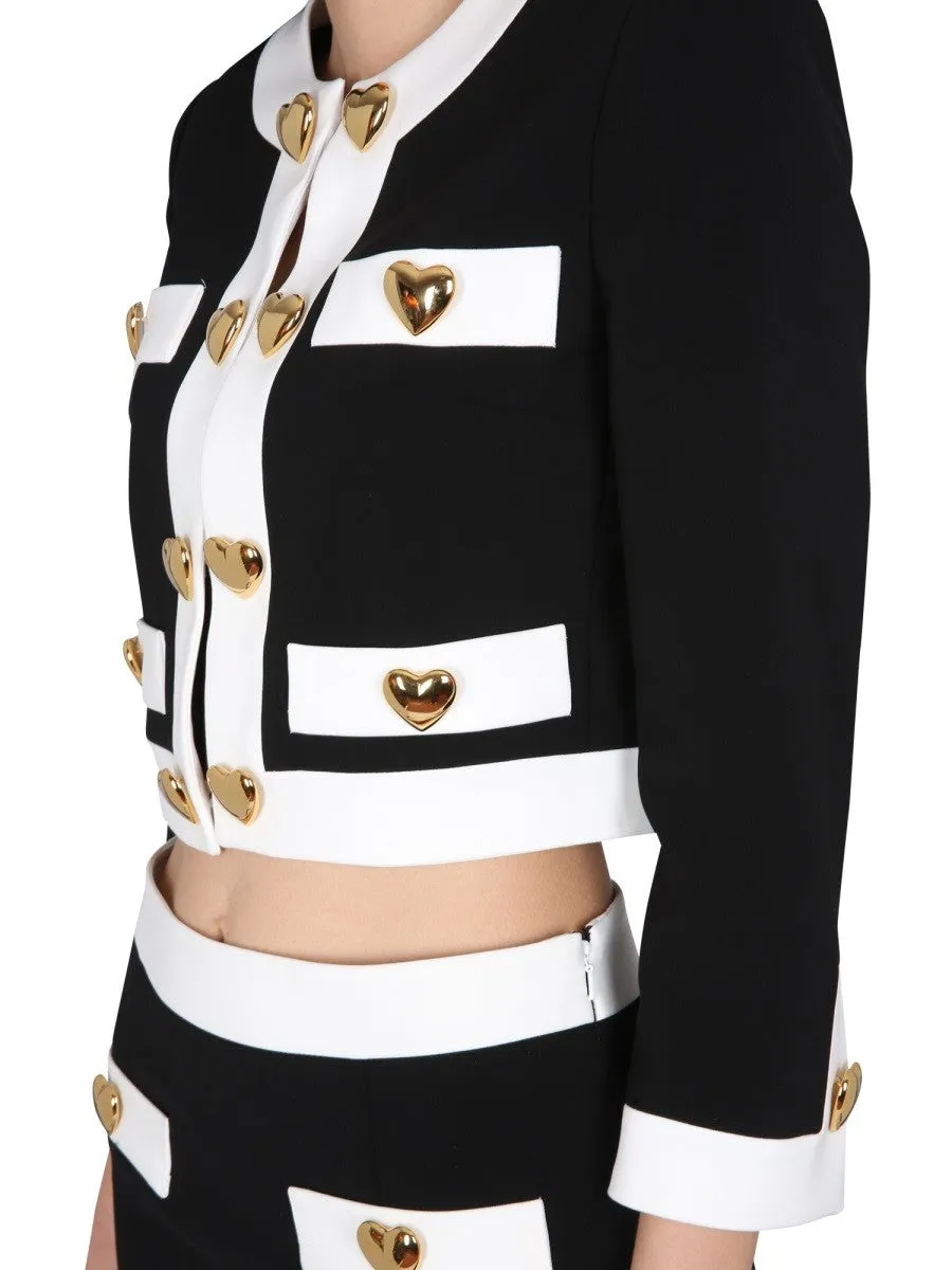Moschino HEART BUTTONS CREPE JACKET sold by Siebentaschen product image thumbnail 4