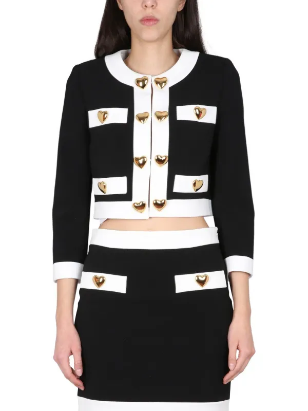 Moschino HEART BUTTONS CREPE JACKET sold by Siebentaschen