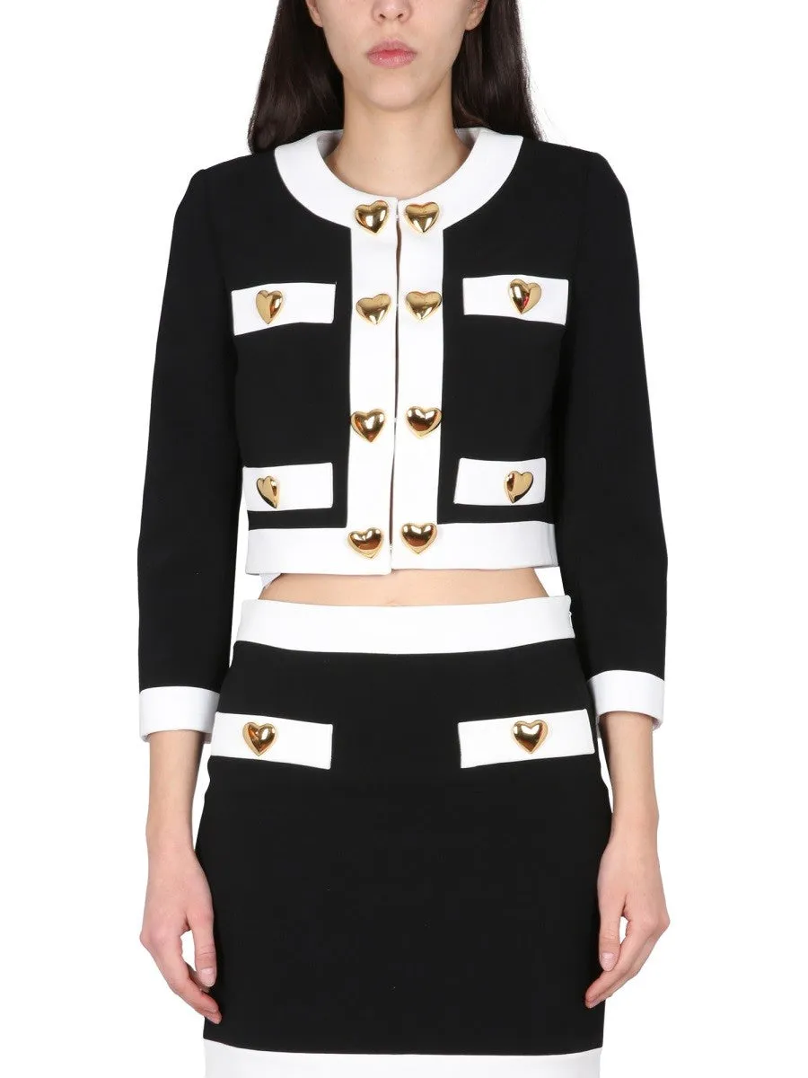 Moschino HEART BUTTONS CREPE JACKET sold by Siebentaschen