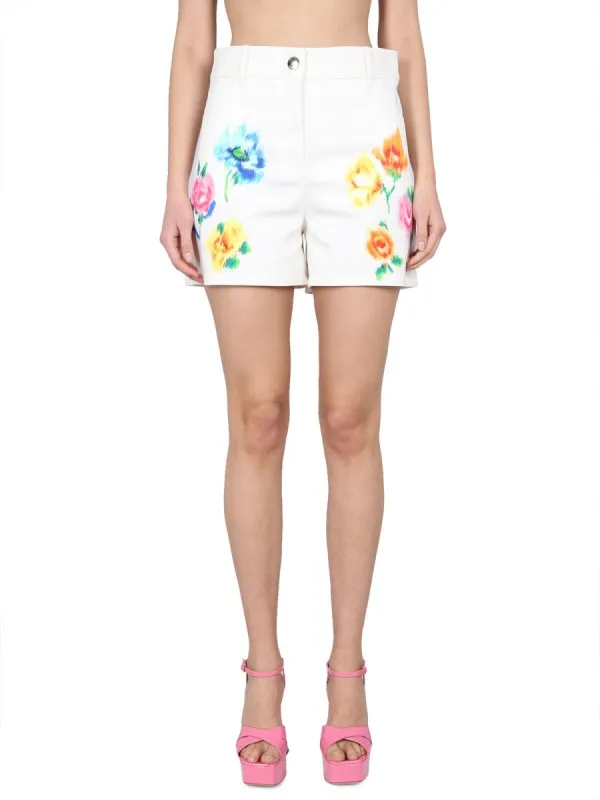 Boutique Moschino SHORTS IN BRODERIE ANGLAISE FLOWER CHINÉ sold by Siebentaschen