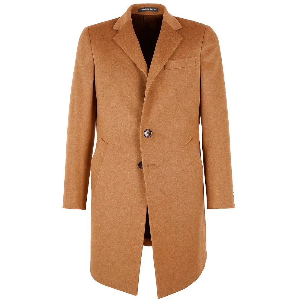 Made in Italy Camel Wool Men's Coat sold by Siebentaschen