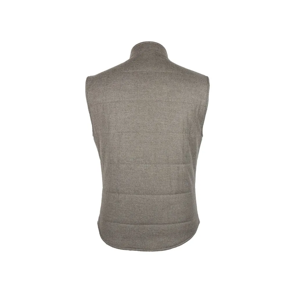 Made in Italy Brown Wool Sleveless Jacket sold by Siebentaschen product image thumbnail 2