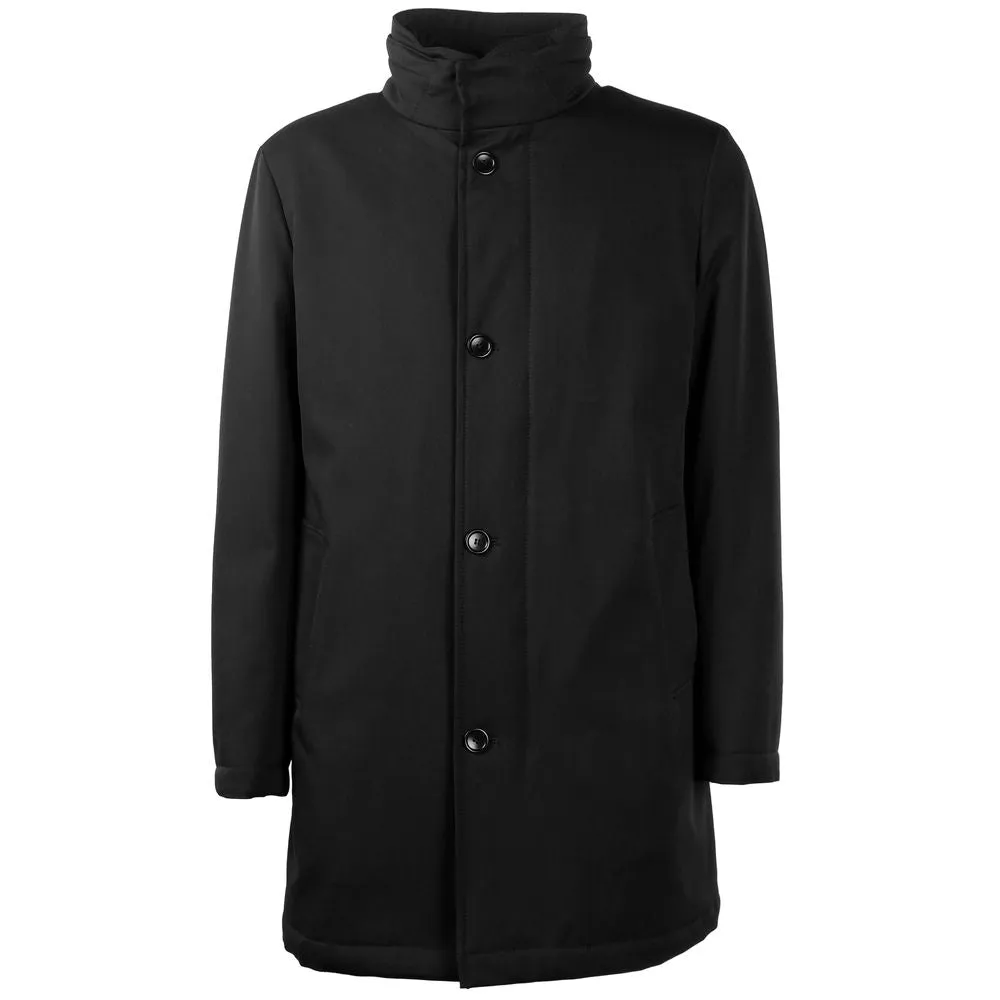 Made in Italy Black Wool Men Jacket sold by Siebentaschen