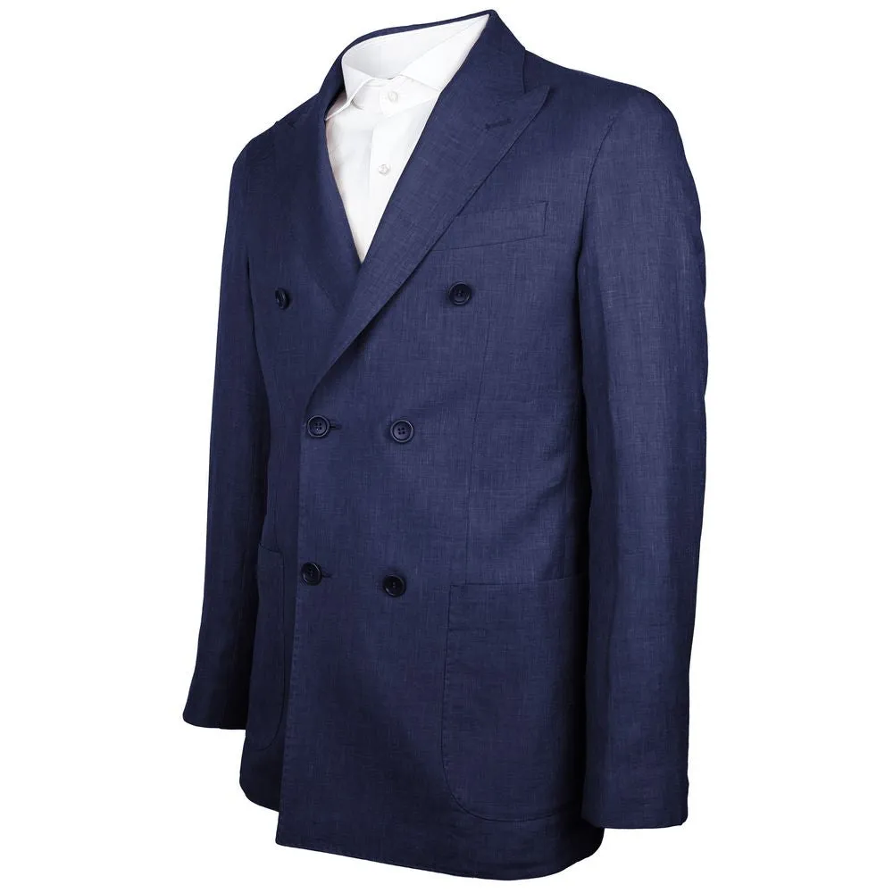 Made in Italy Blue Linen Blazer sold by Siebentaschen product image thumbnail 3