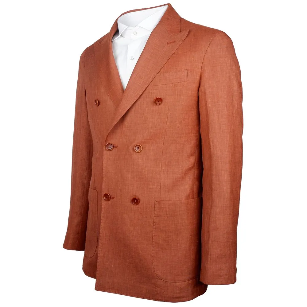 Made in Italy Brown Linen Blazer sold by Siebentaschen product image thumbnail 3