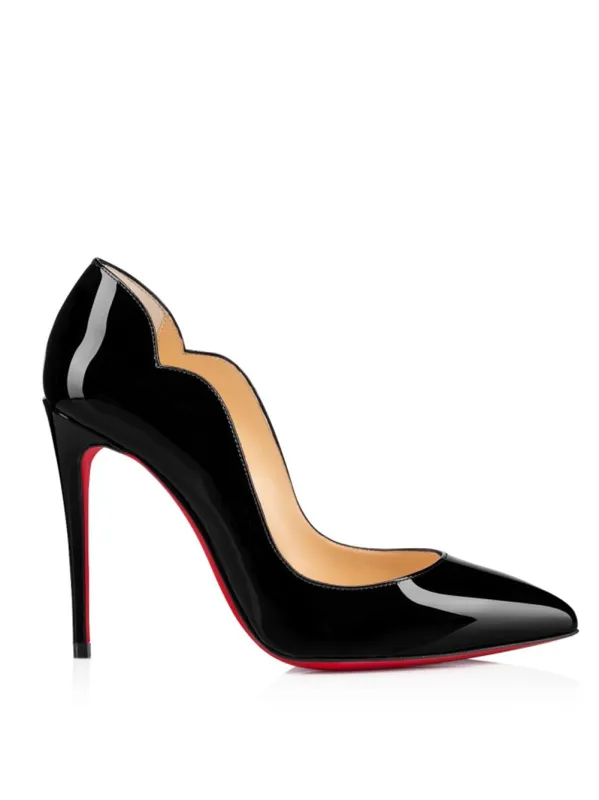 Christian Louboutin Black Patent Leather Hot Chick Pumps 100 sold by Siebentaschen