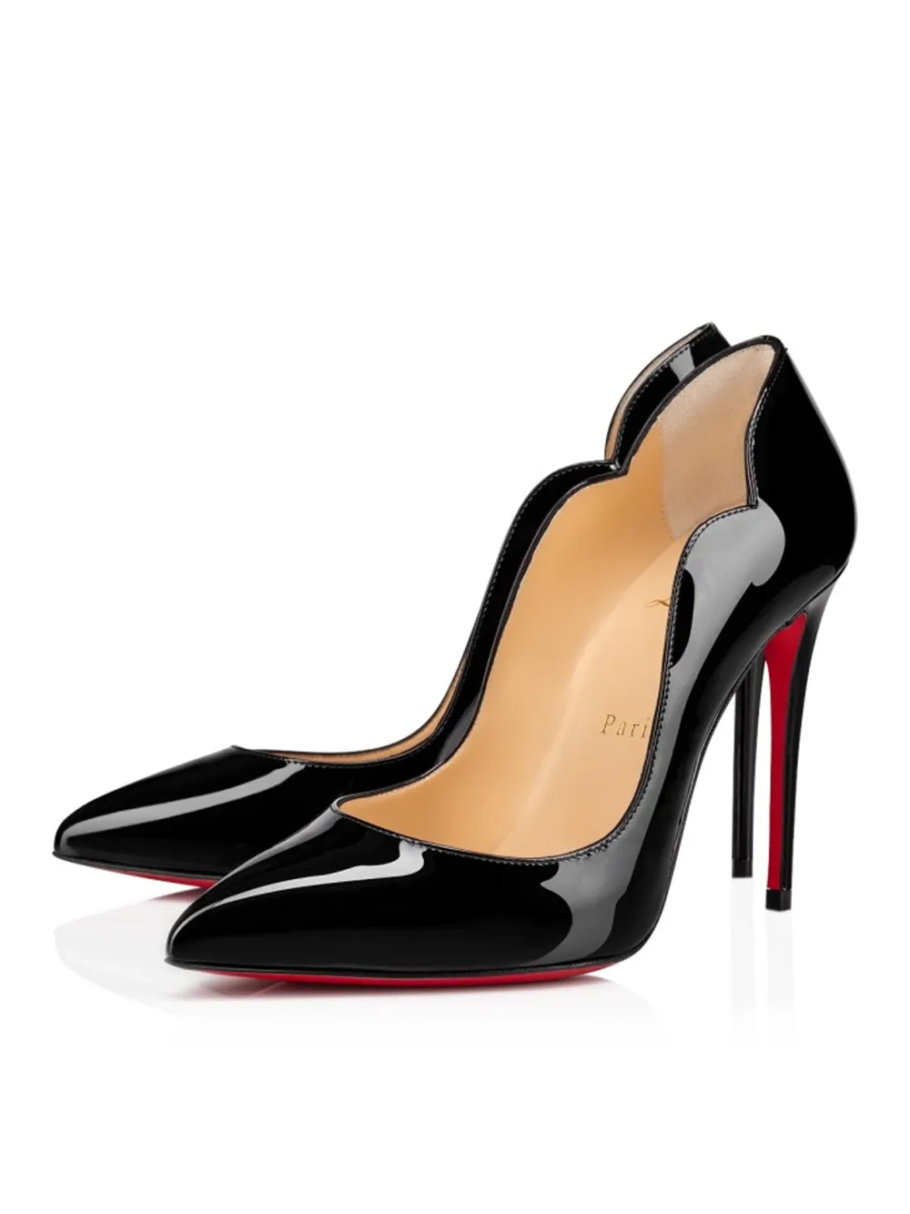 Christian Louboutin Black Patent Leather Hot Chick Pumps 100 sold by Siebentaschen product image thumbnail 2