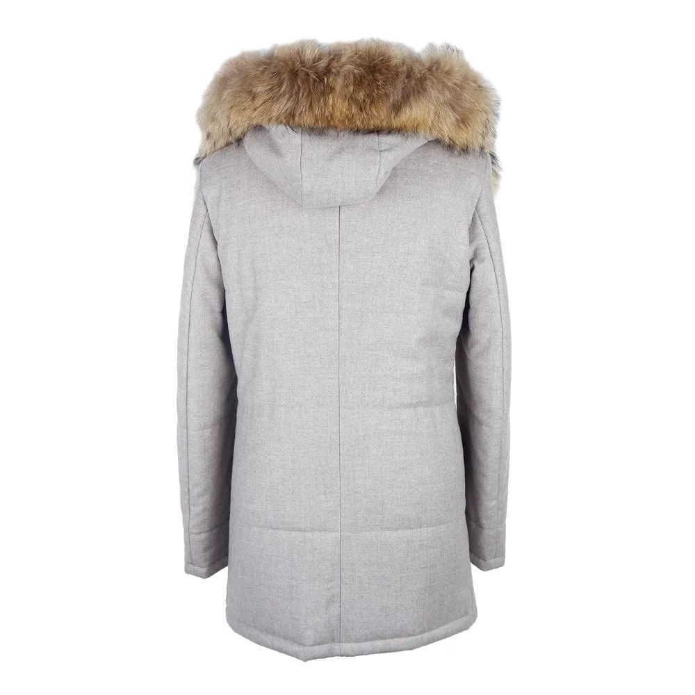 Made in Italy Gray Wool Men Jacket sold by Siebentaschen product image thumbnail 2