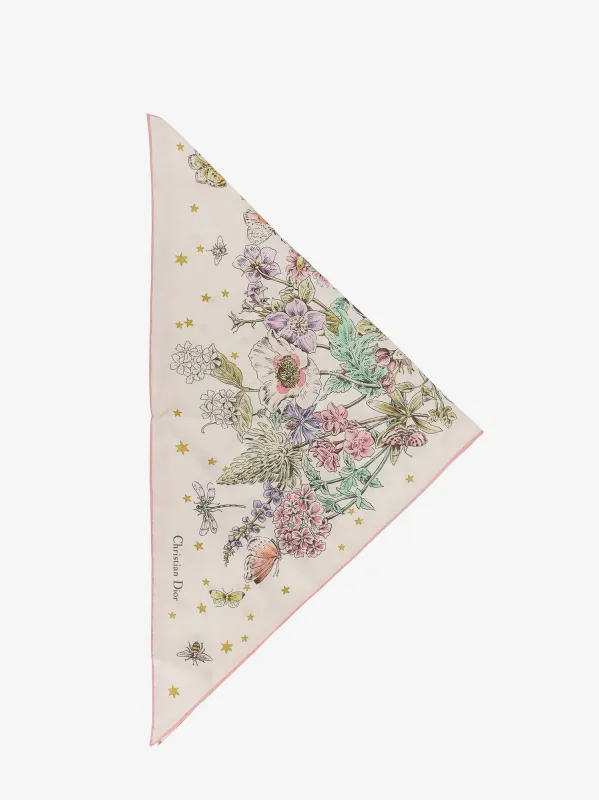 Dior Flowers Calendar Triangle silk foulard sold by Siebentaschen