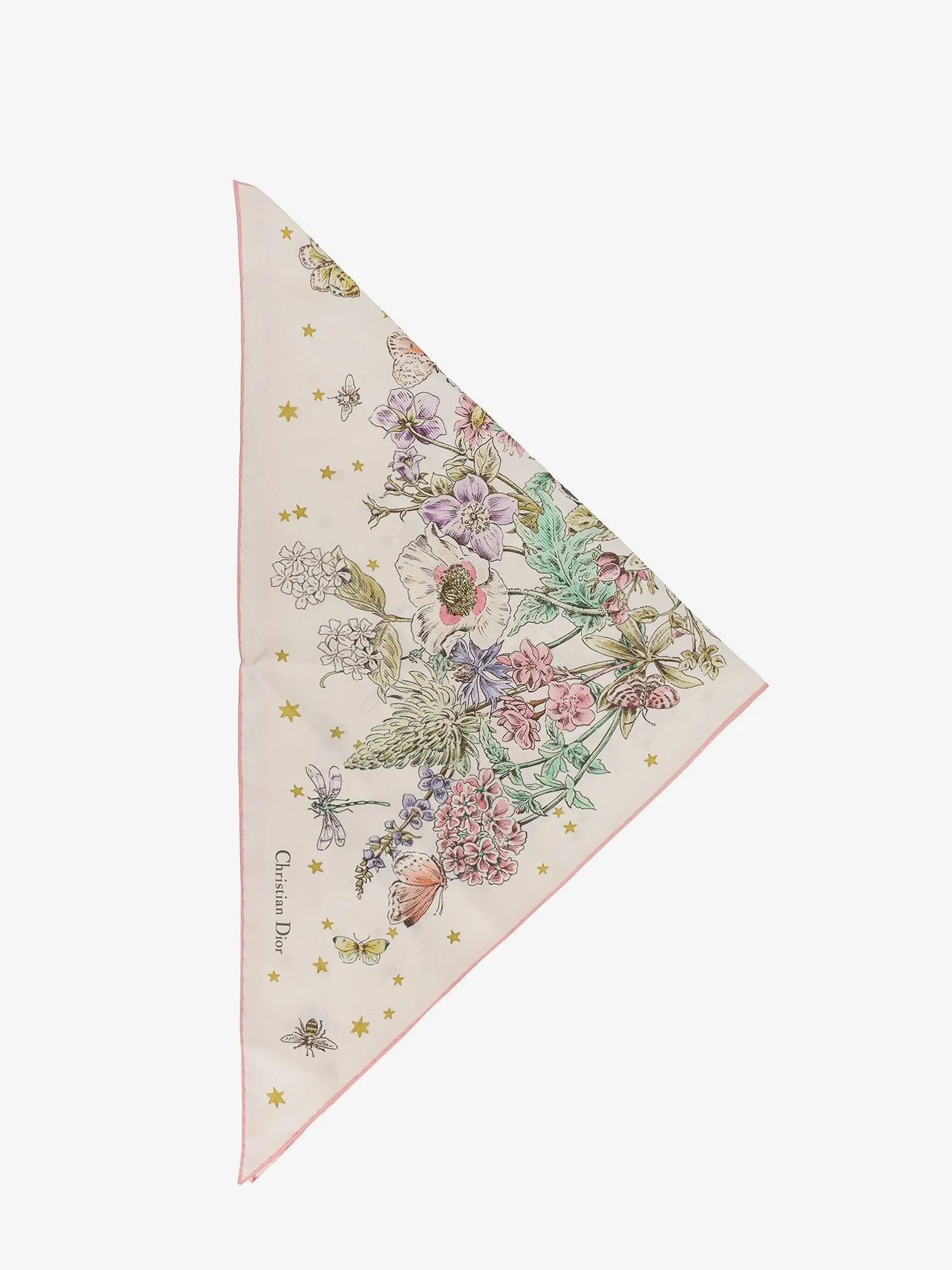 Dior Flowers Calendar Triangle silk foulard sold by Siebentaschen