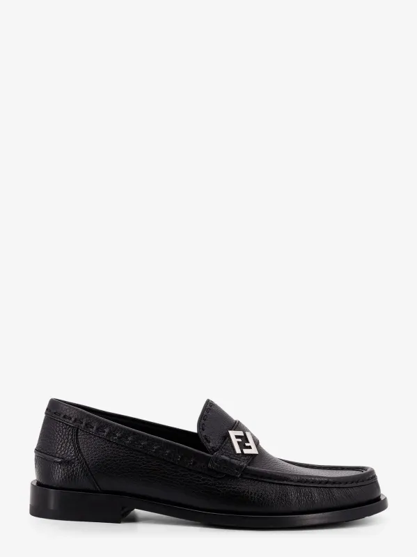 Fendi FF Metal leather loafers sold by Siebentaschen