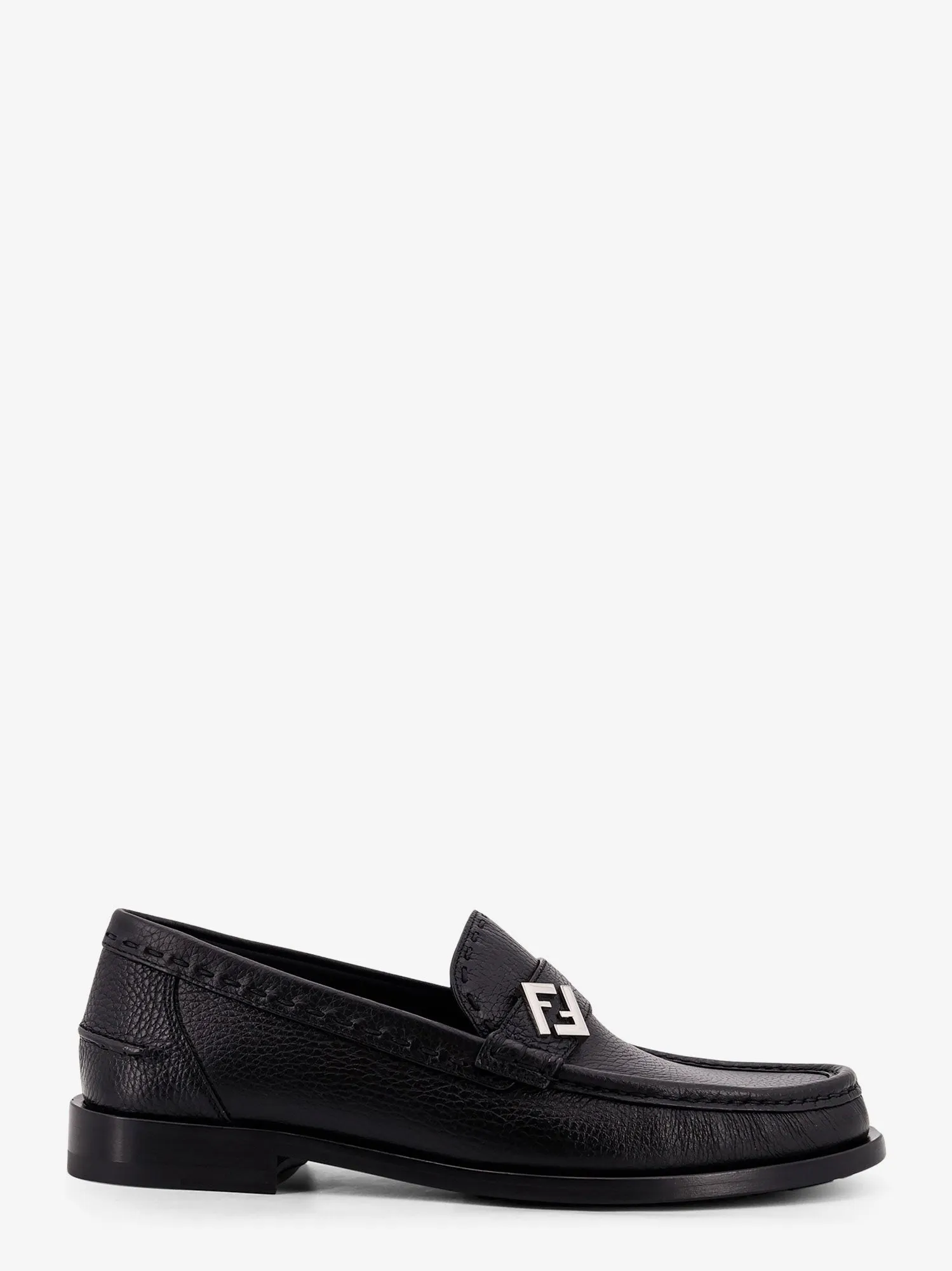 Fendi FF Metal leather loafers sold by Siebentaschen