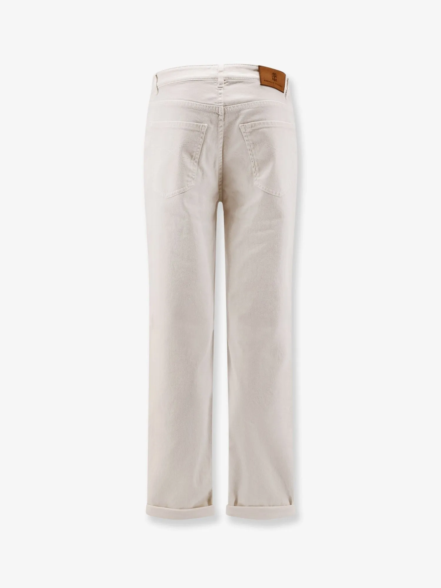 Brunello Cucinelli Traditional Fit white denim trousers sold by Siebentaschen product image thumbnail 2
