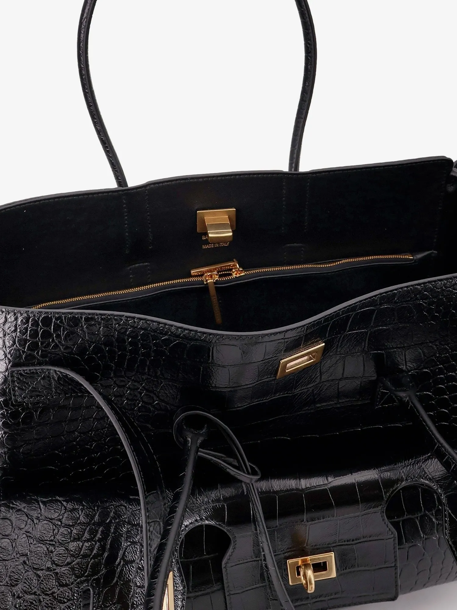 Balenciaga Carry All Bel Air leather shoulder bag with croco effect sold by Siebentaschen product image thumbnail 5