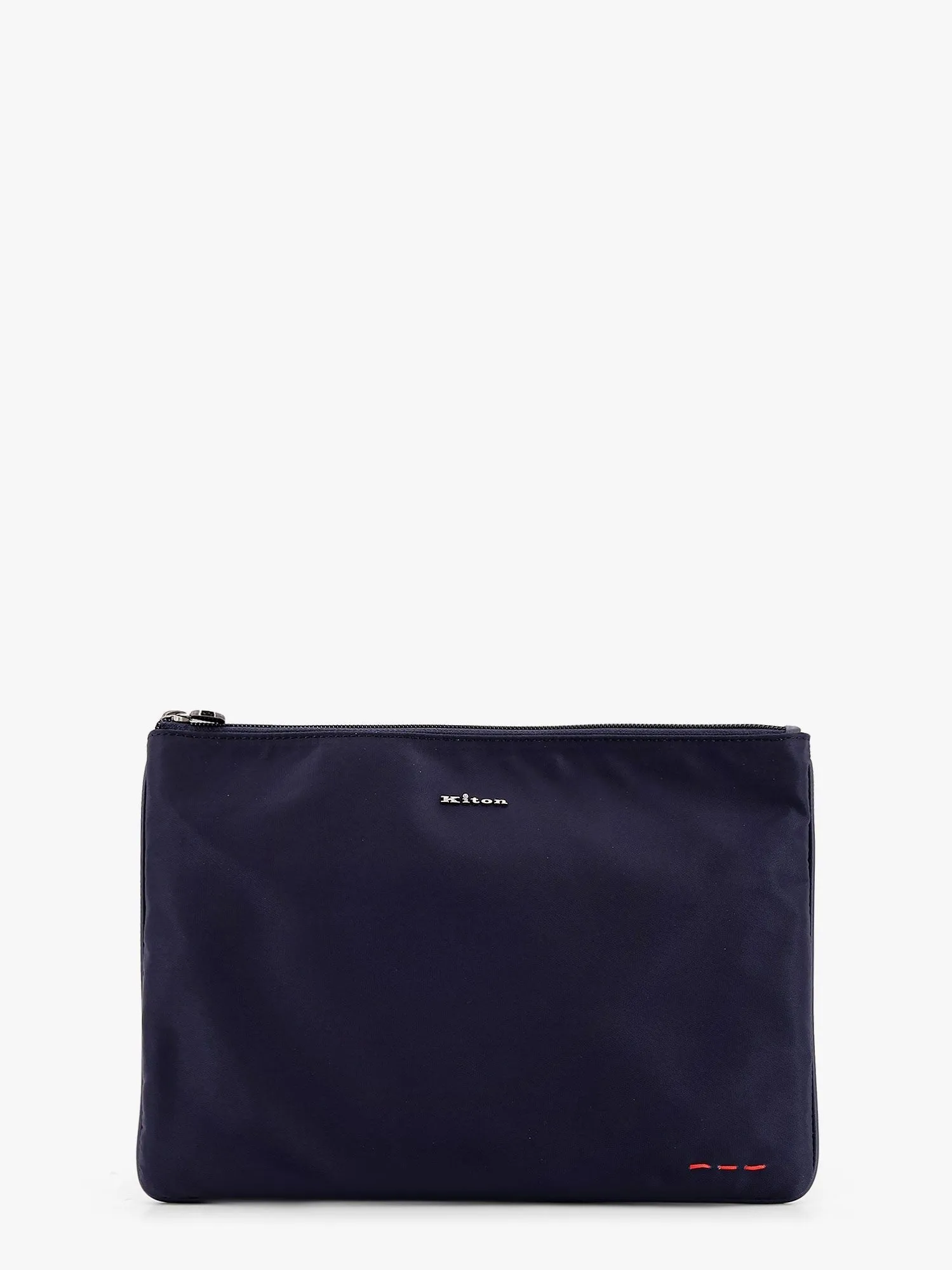 KITON CIRO PAONE Nylon clutch with metal lettering logo sold by Siebentaschen