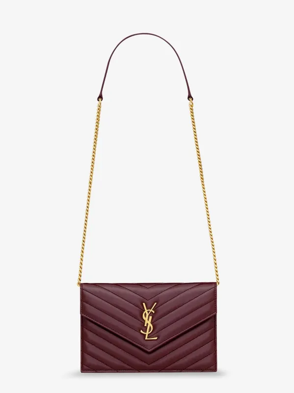 Saint Laurent Envelope leather shoulder bag sold by Siebentaschen