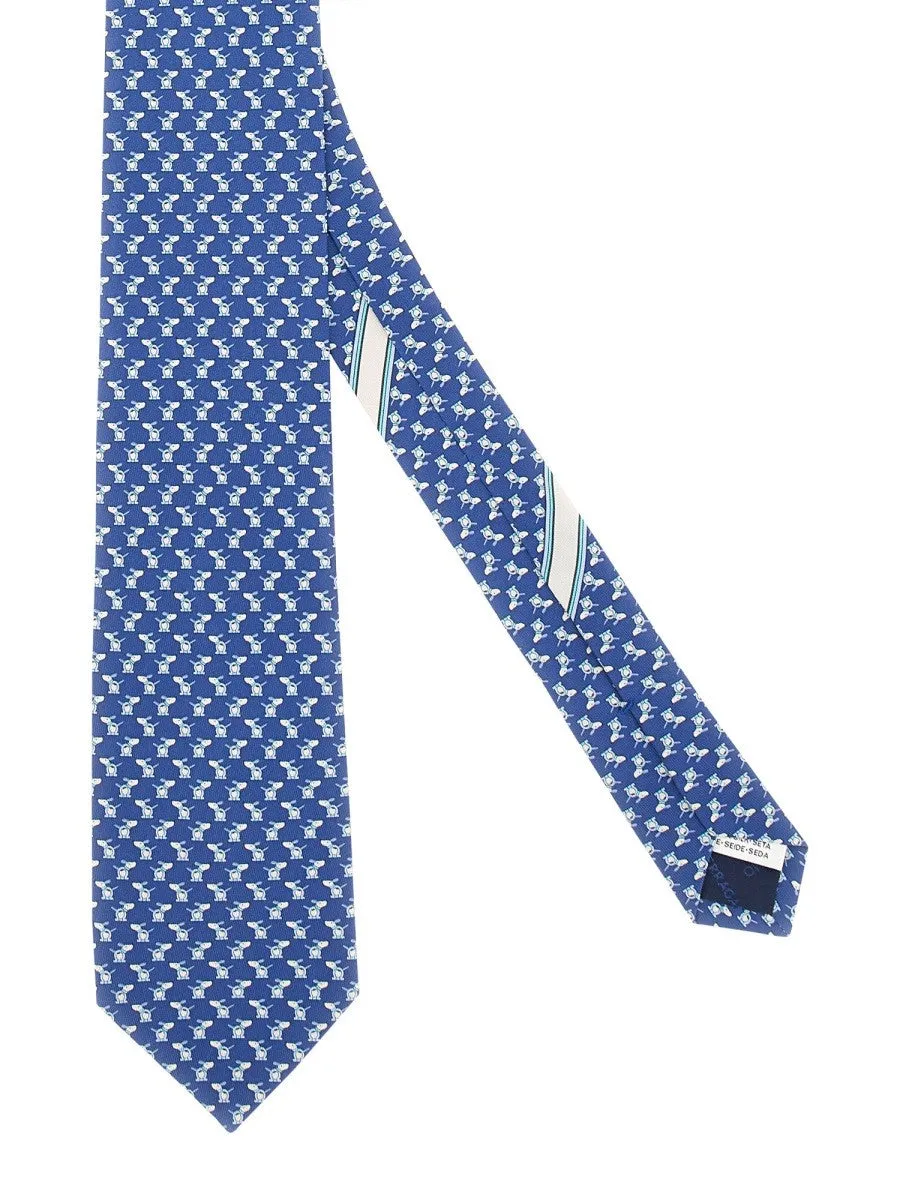 Ferragamo DOGGIE PRINT TIE sold by Siebentaschen