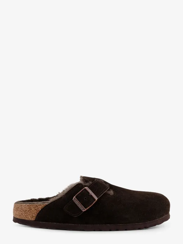 Birkenstock Boston VL/Shearling suede mule sold by Siebentaschen