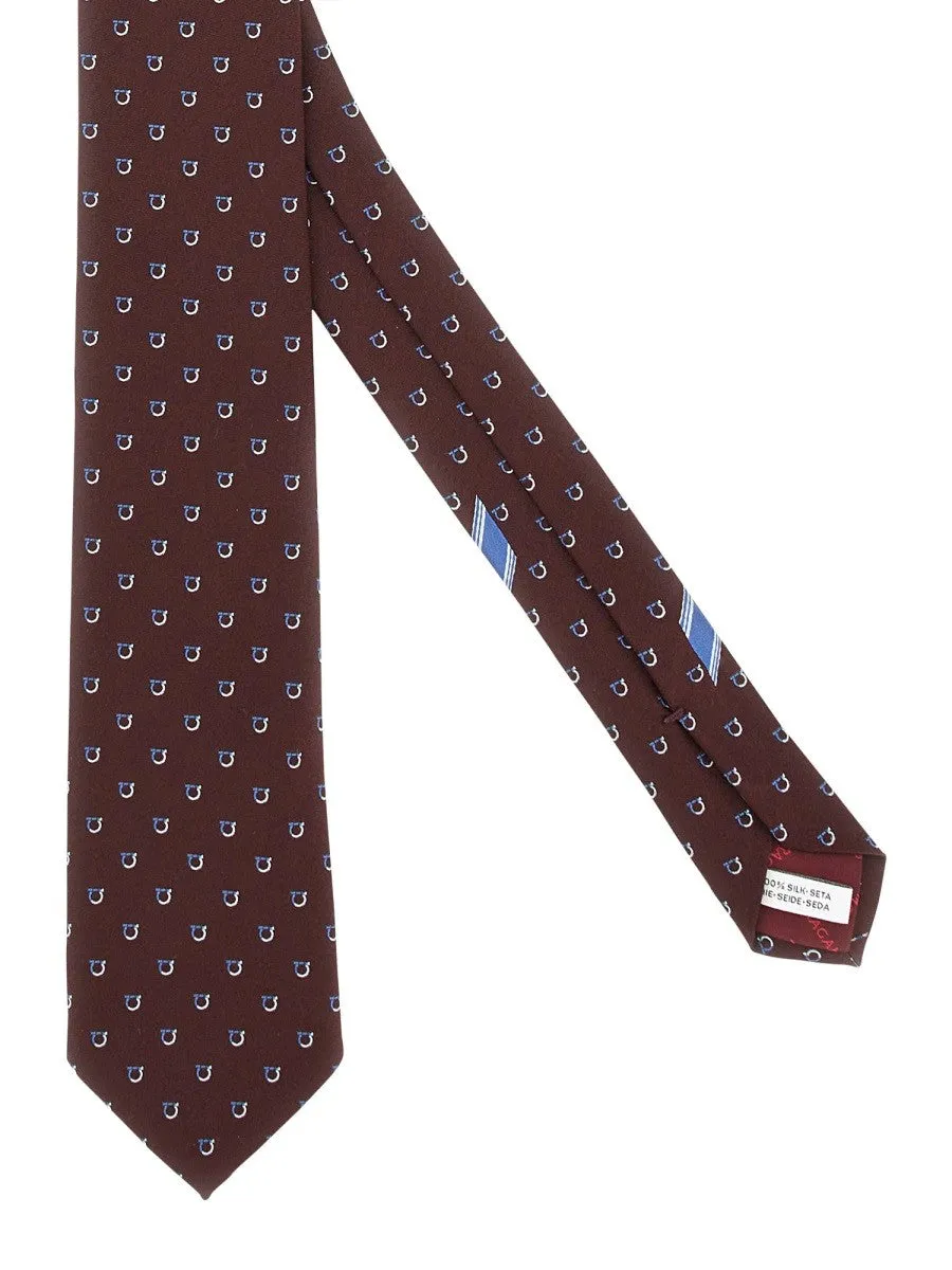 Ferragamo JACQUARD "GANCINI" TIE sold by Siebentaschen