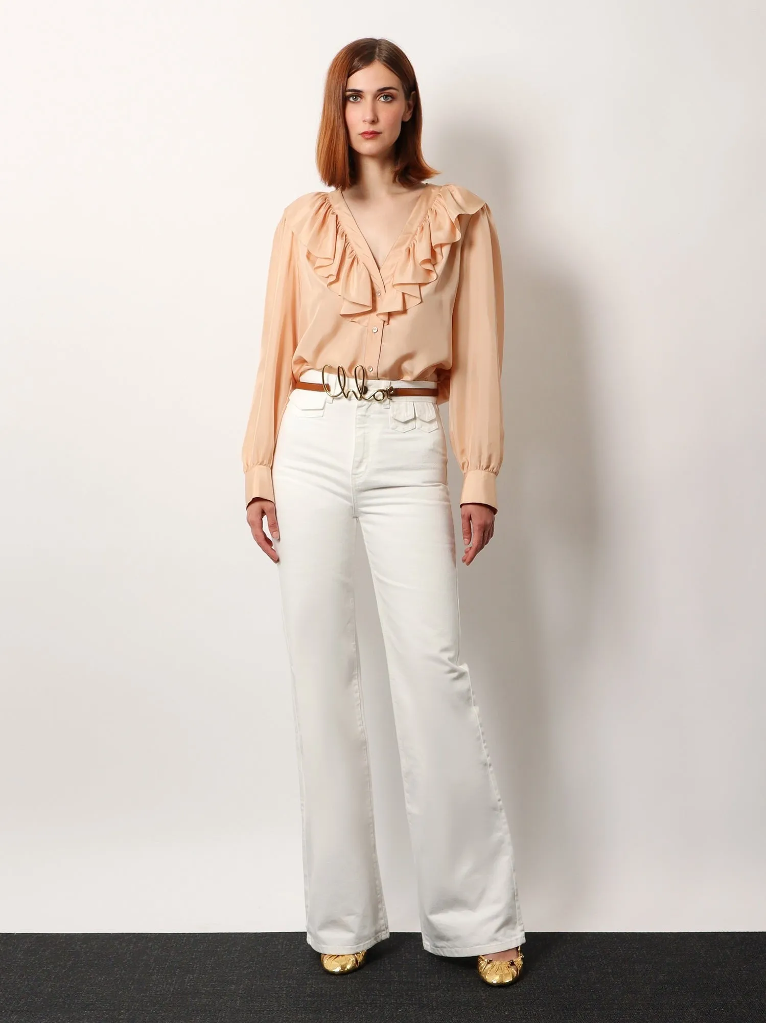 CHLOE' Silk shirt with rouches sold by Siebentaschen product image thumbnail 2
