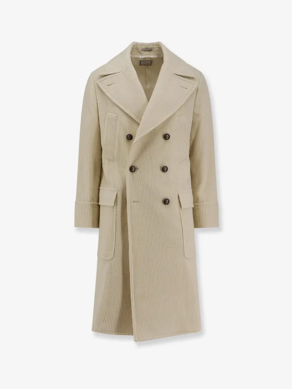 Brunello Cucinelli Ribbed cashmere coat sold by Siebentaschen