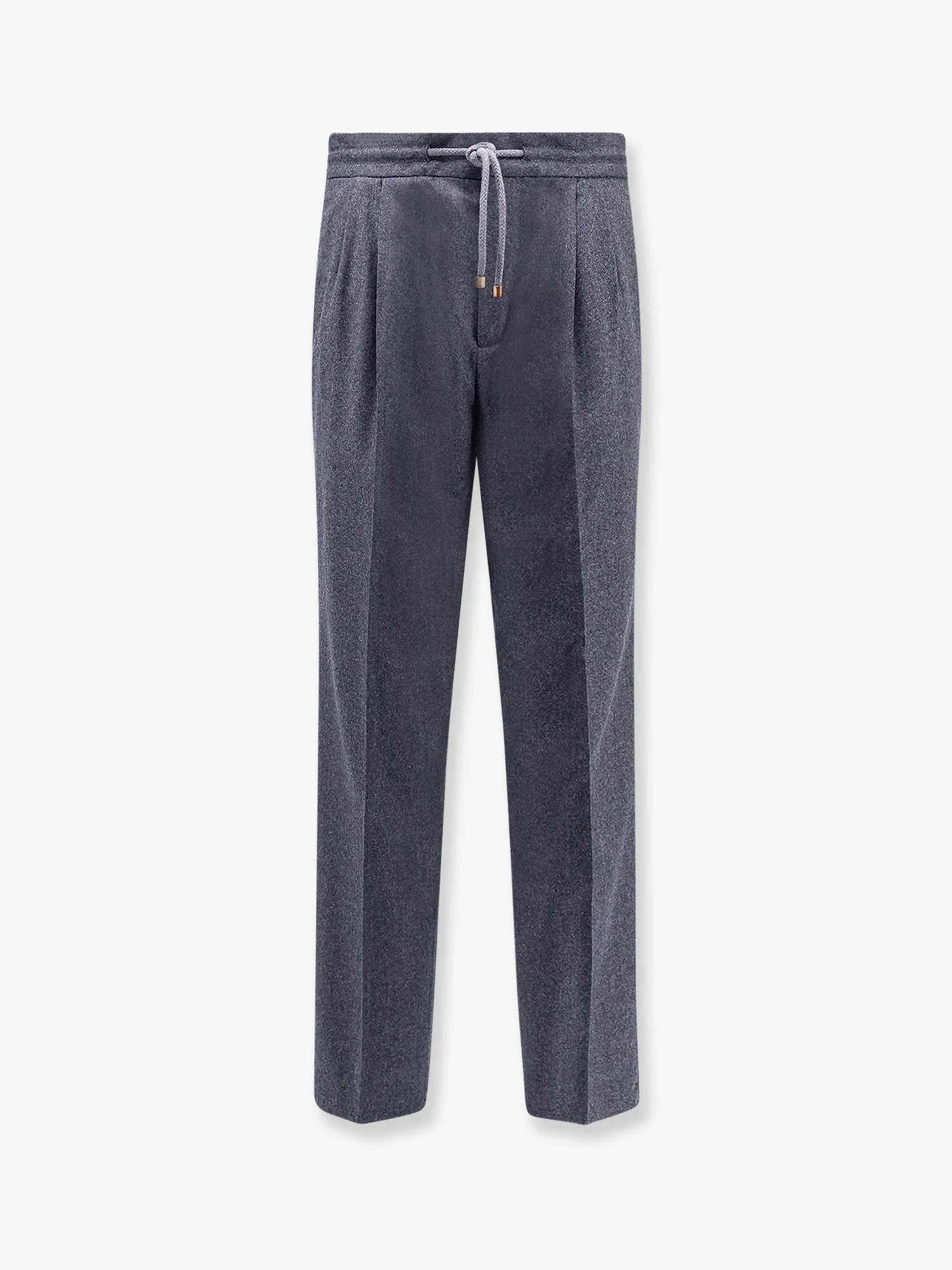 Brunello Cucinelli Virgin wool trousers with drawstring sold by Siebentaschen