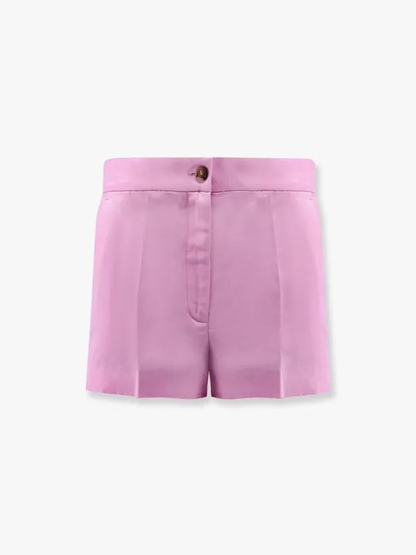 Pinko Scintille delavã¨ satin shorts sold by Siebentaschen