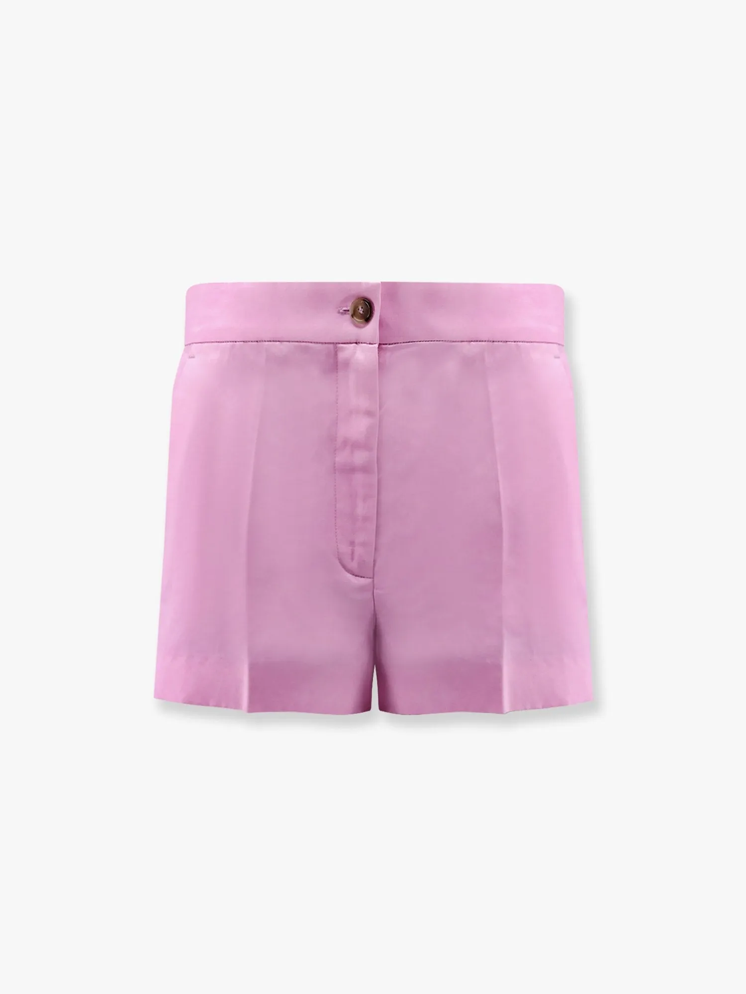 Pinko Scintille delav㨠satin shorts sold by Siebentaschen