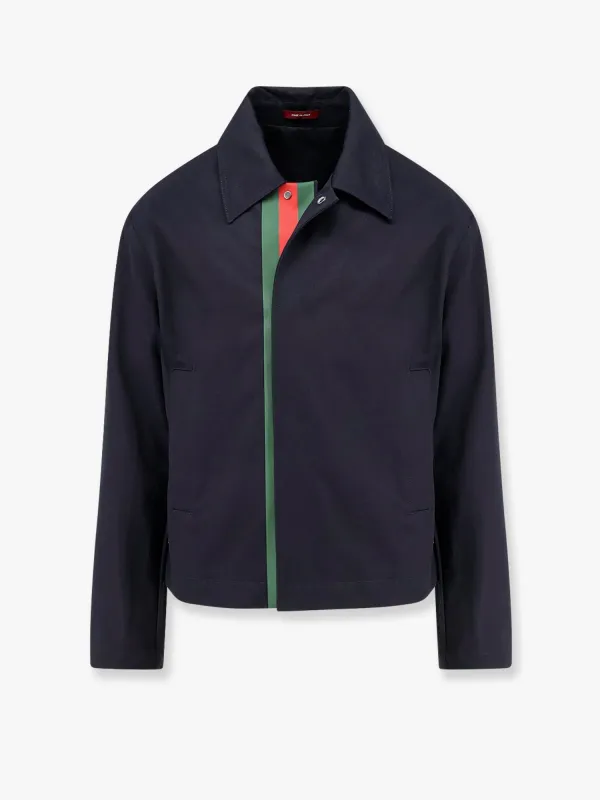 Gucci Cotton gabardine jacket with embossed logo sold by Siebentaschen