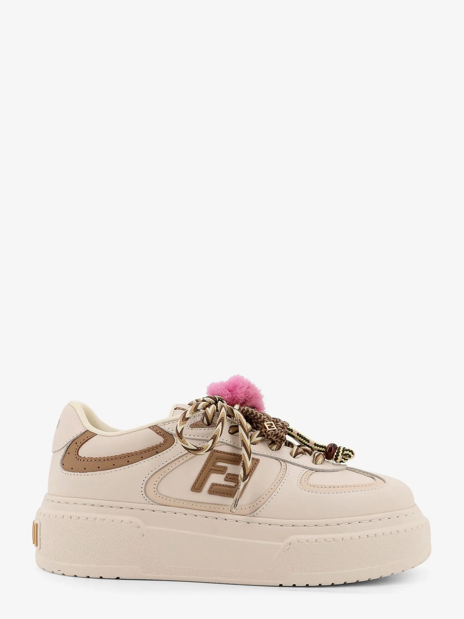 Fendi Fendi Match leather platform sneakers with charms sold by Siebentaschen