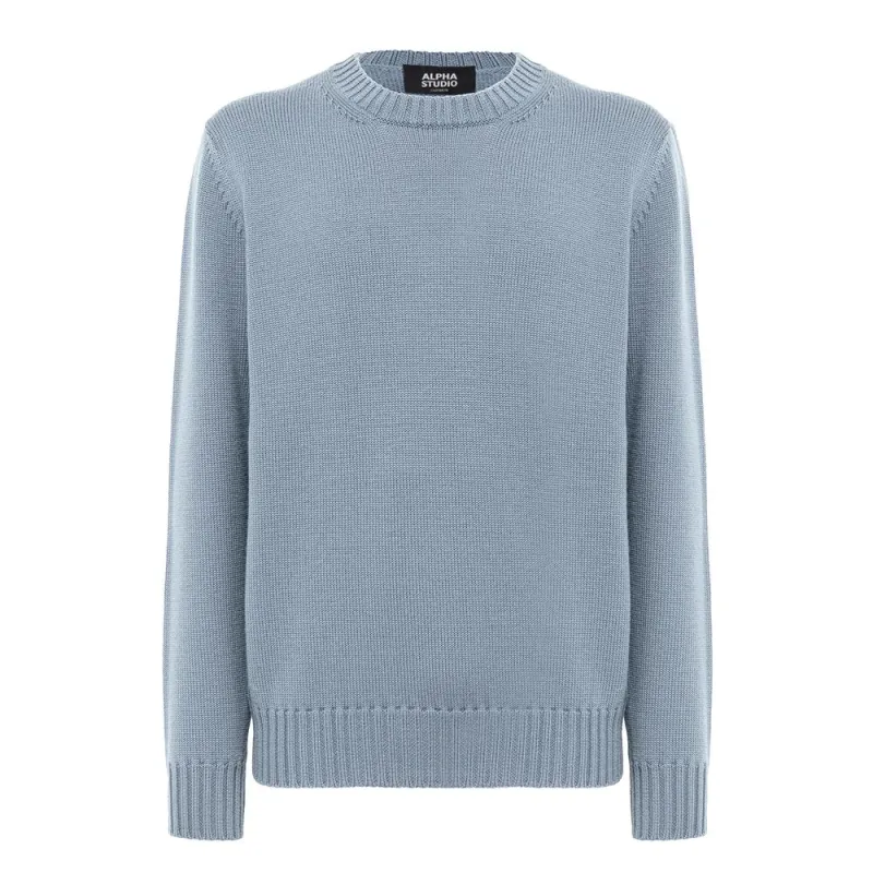 Alpha Studio Gray Cashmere Sweater sold by Siebentaschen