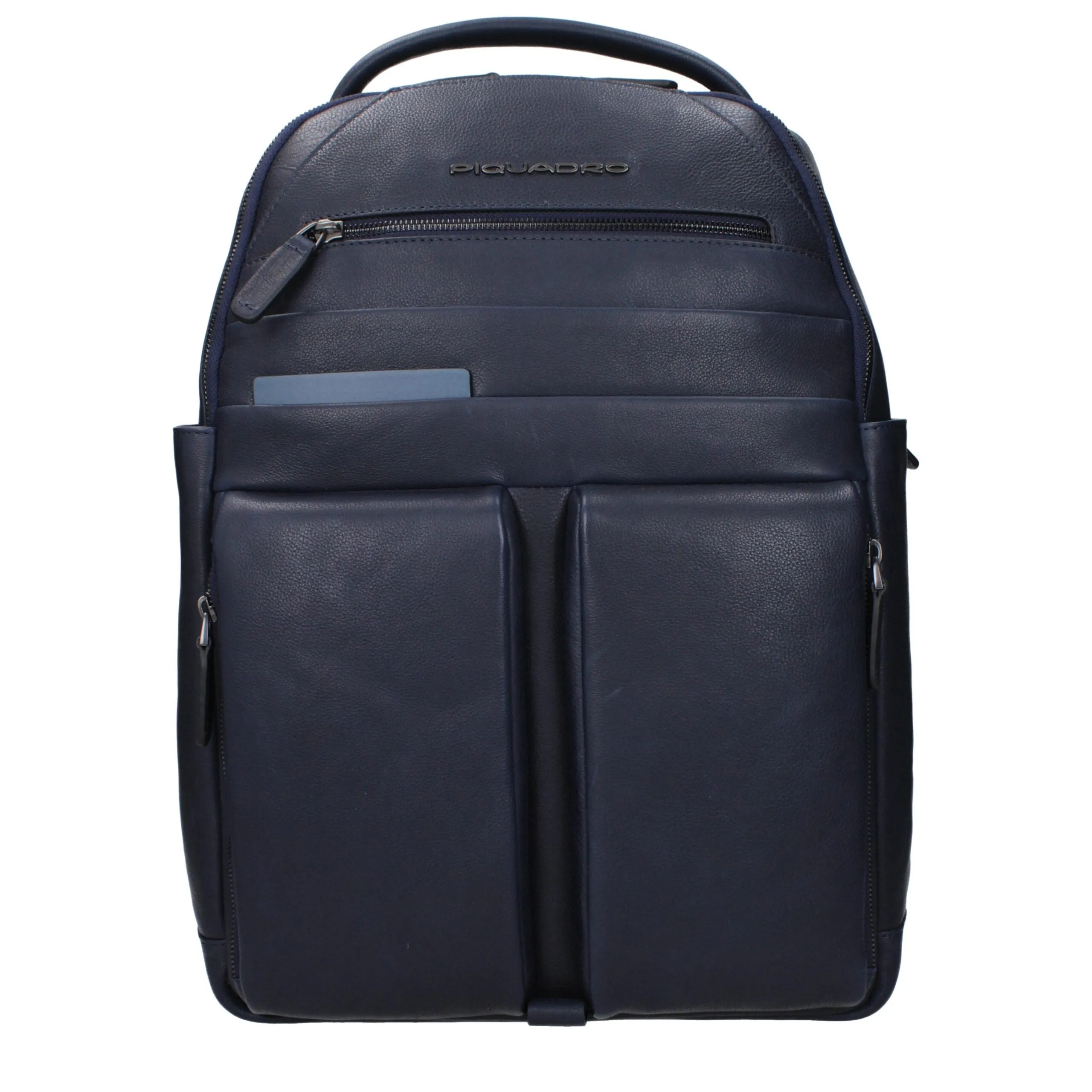 Piquadro Blue Leather Backpack sold by Siebentaschen