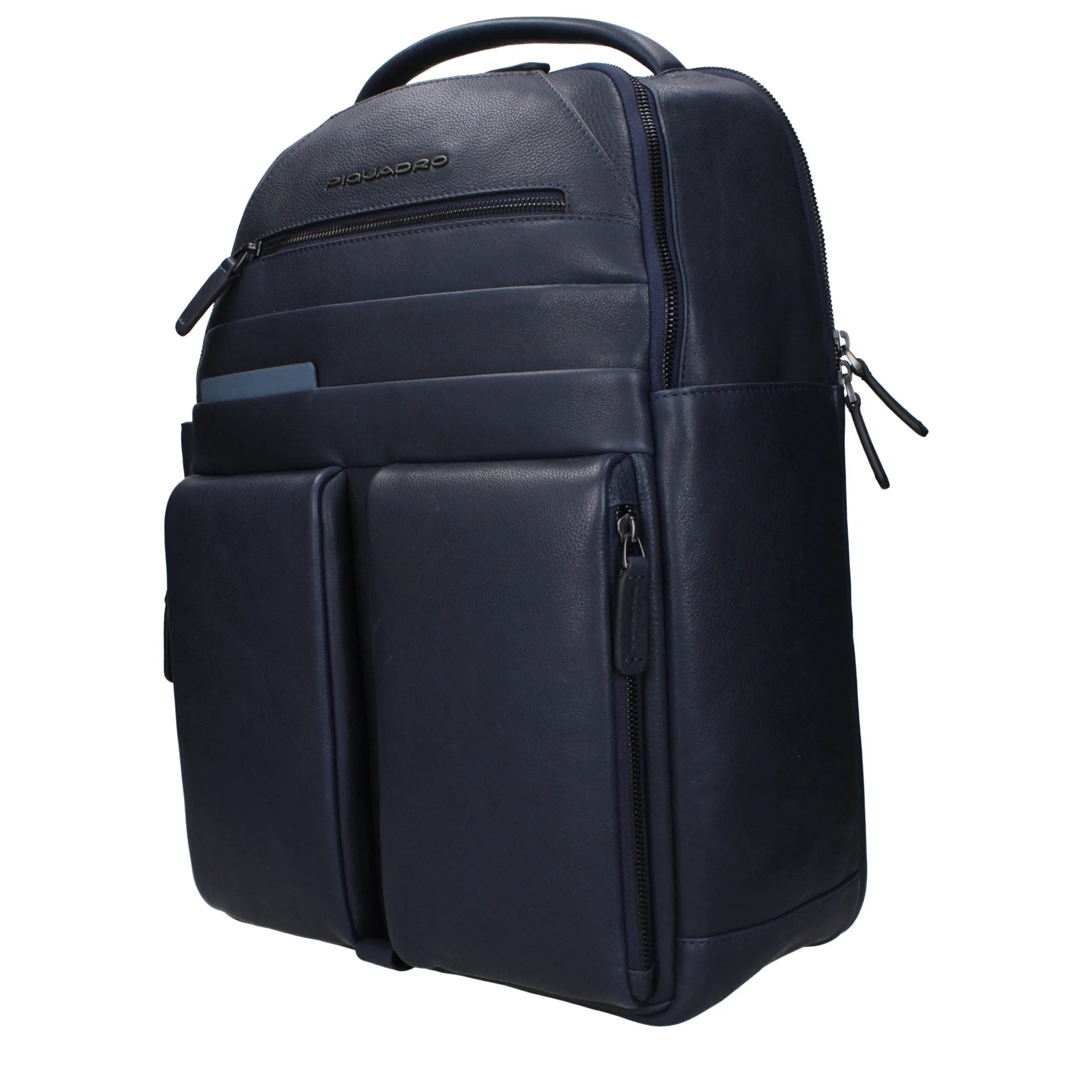 Piquadro Blue Leather Backpack sold by Siebentaschen product image thumbnail 2
