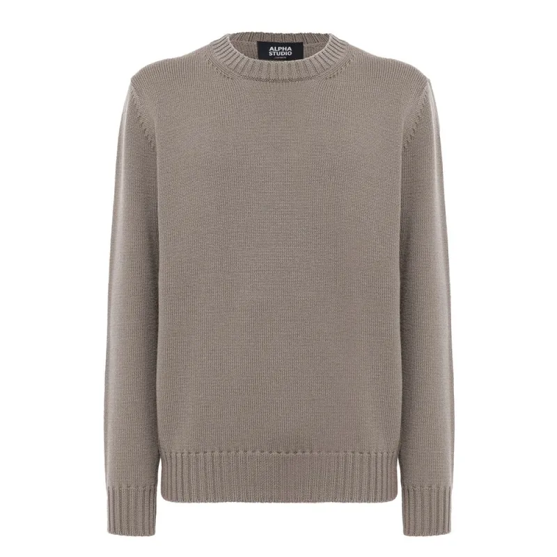 Alpha Studio Beige Cashmere Sweater sold by Siebentaschen