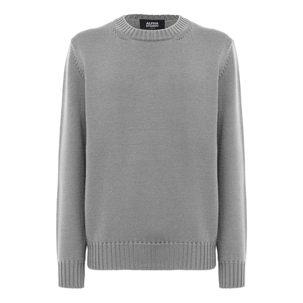 Alpha Studio Gray Cashmere Sweater sold by Siebentaschen