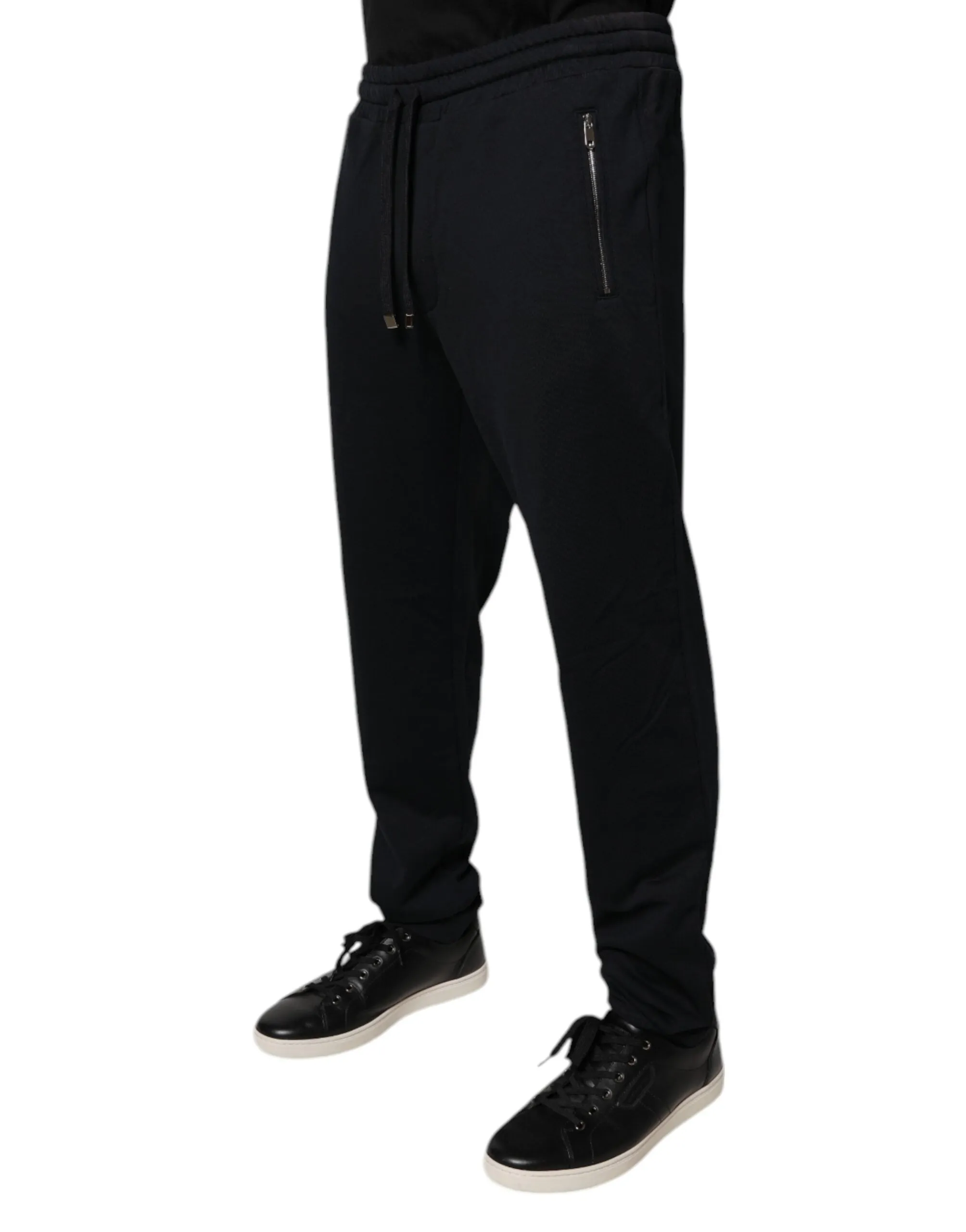 Dolce & Gabbana Black Cotton Men Jogger Sweatpants Pants sold by Siebentaschen product image thumbnail 3