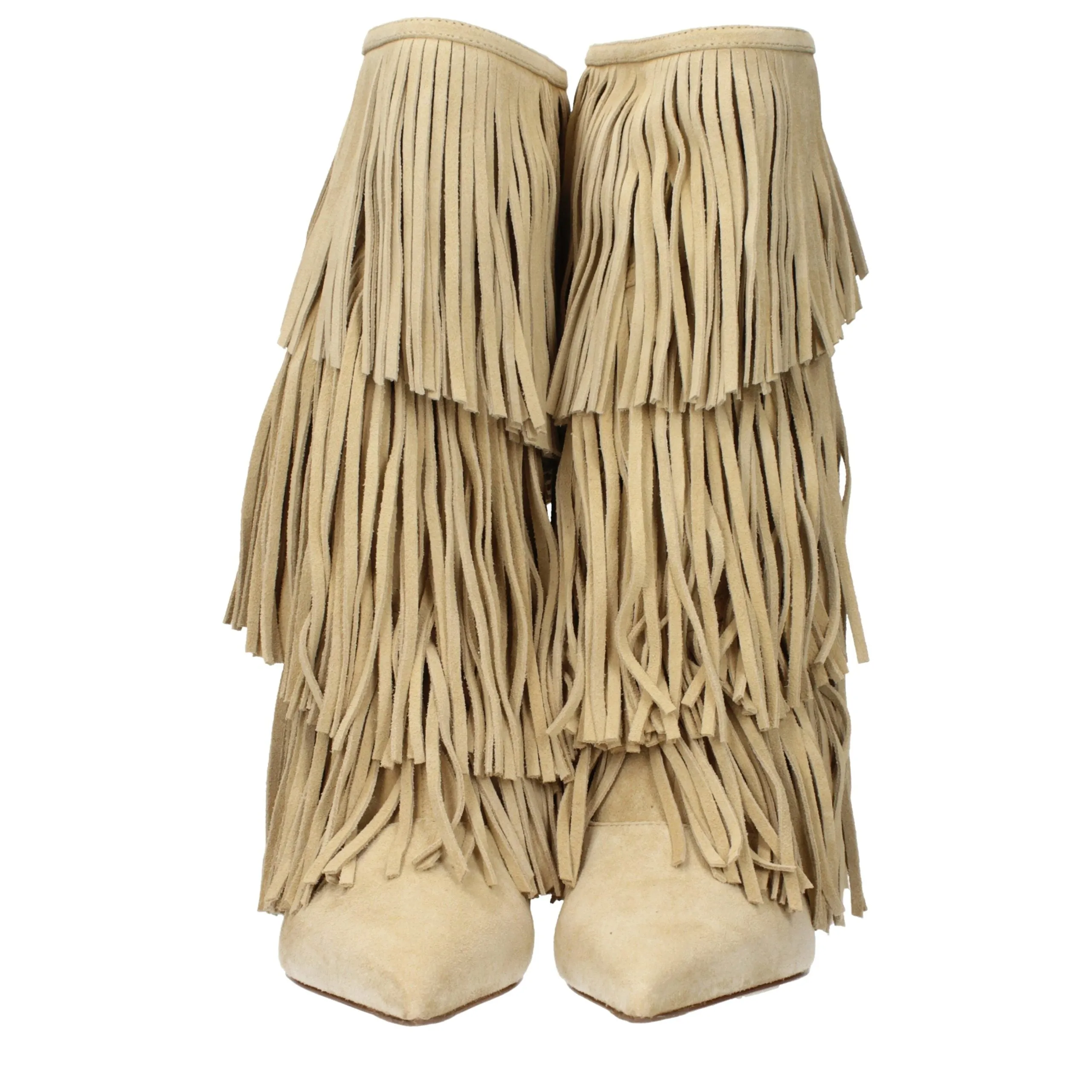 Paris Texas Beige Leather Flat Boots sold by Siebentaschen product image thumbnail 2