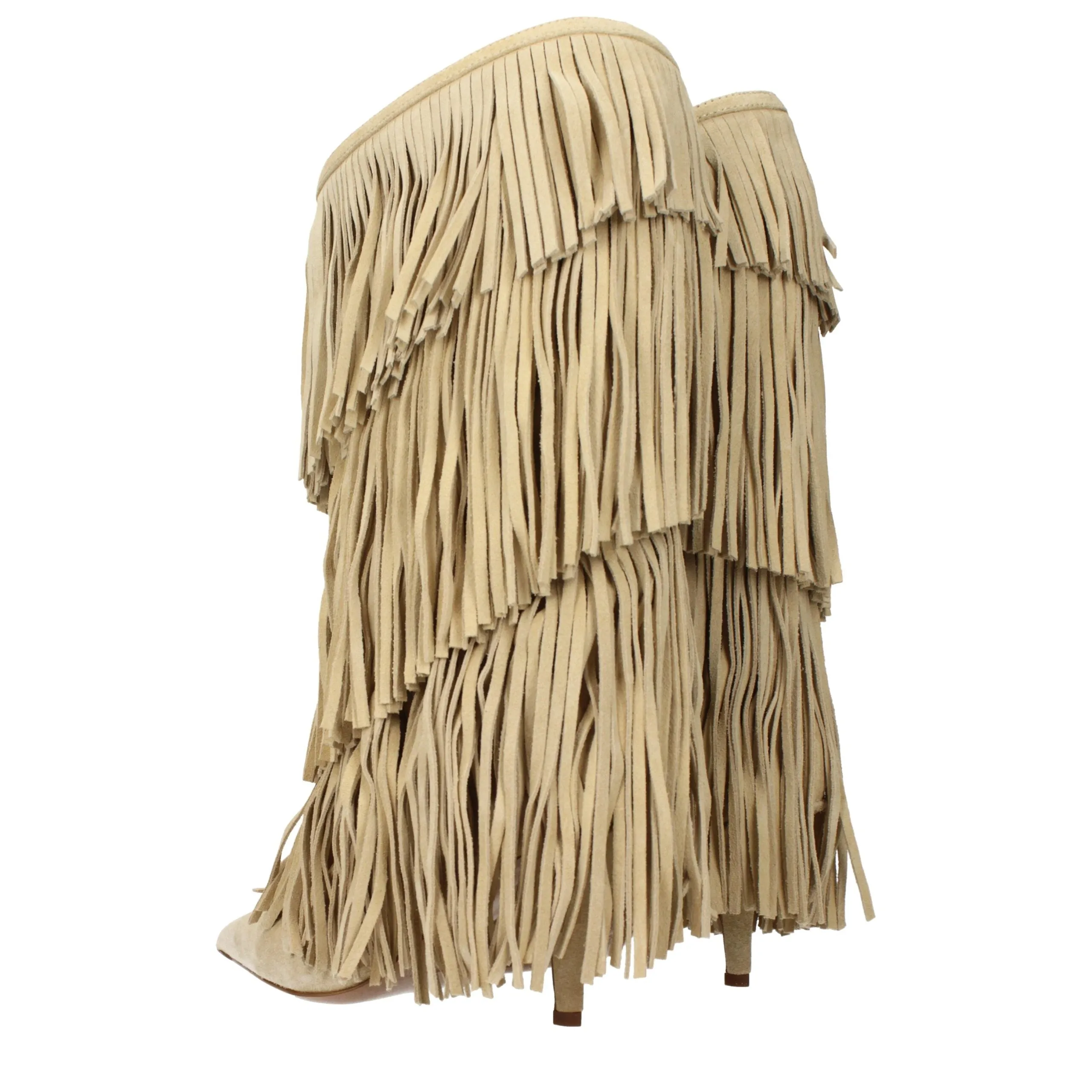 Paris Texas Beige Leather Flat Boots sold by Siebentaschen product image thumbnail 3