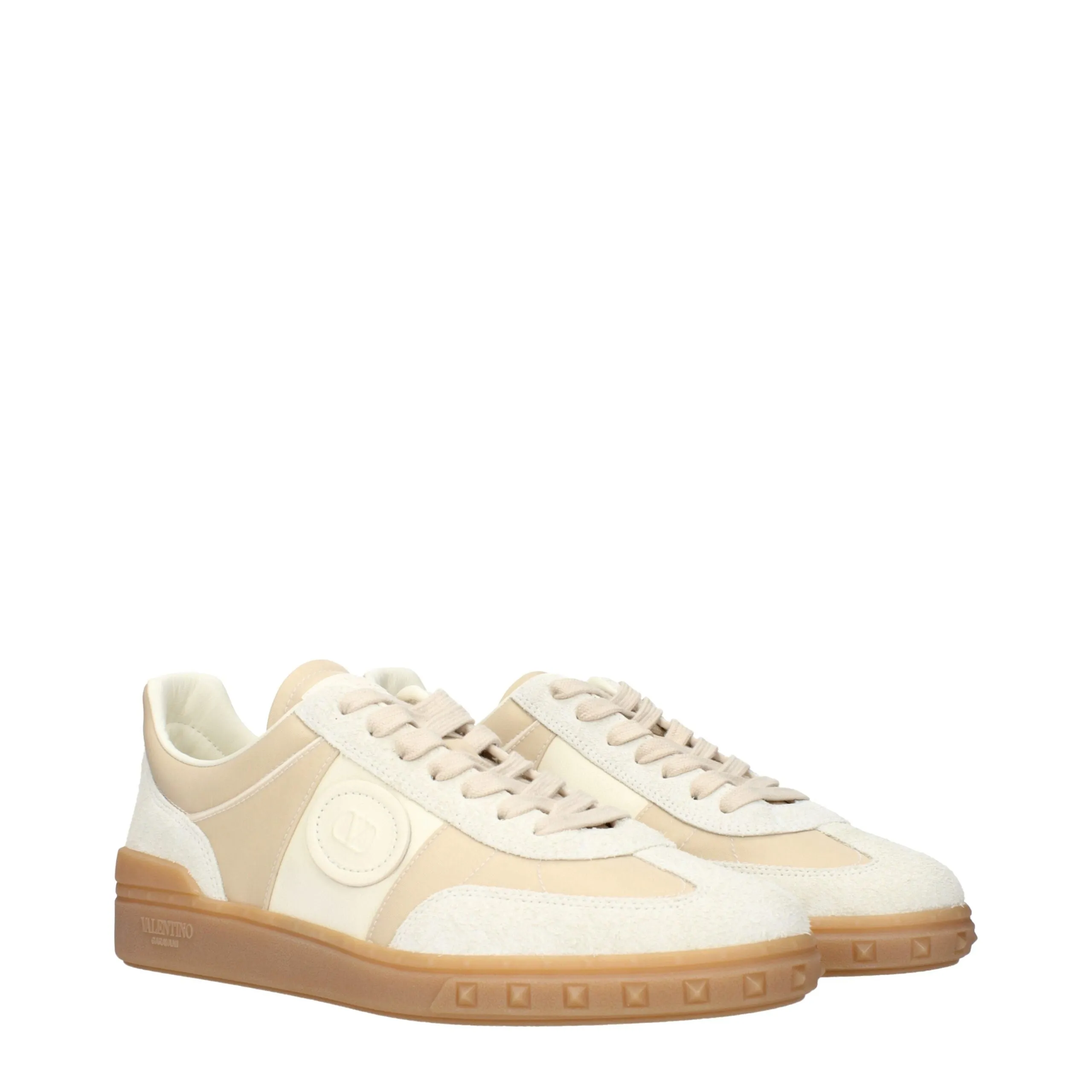 Valentino Garavani Beige Fabric Low Top Sneakers sold by Siebentaschen product image thumbnail 2