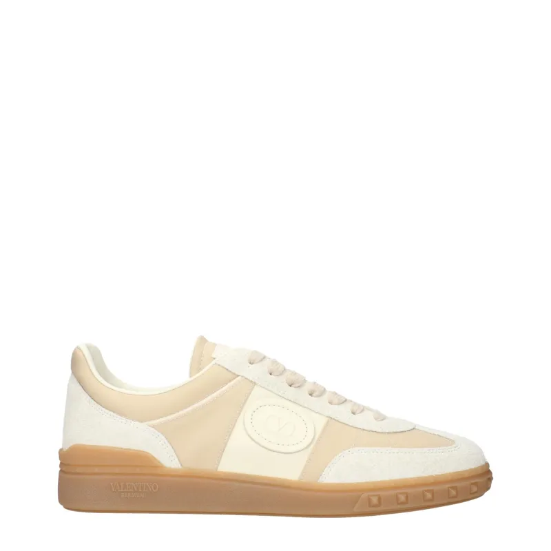Valentino Garavani Beige Fabric Low Top Sneakers sold by Siebentaschen