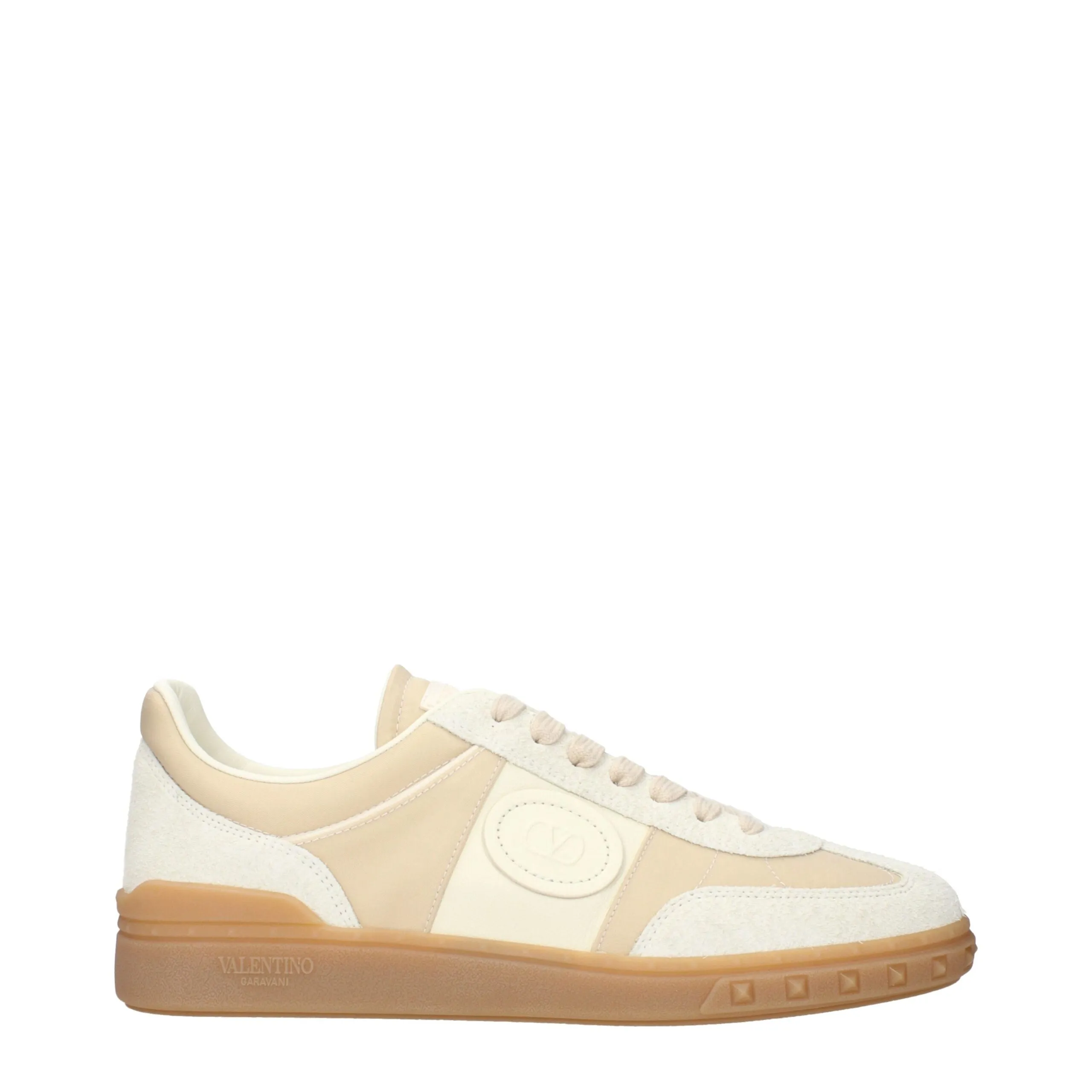 Valentino Garavani Beige Fabric Low Top Sneakers sold by Siebentaschen