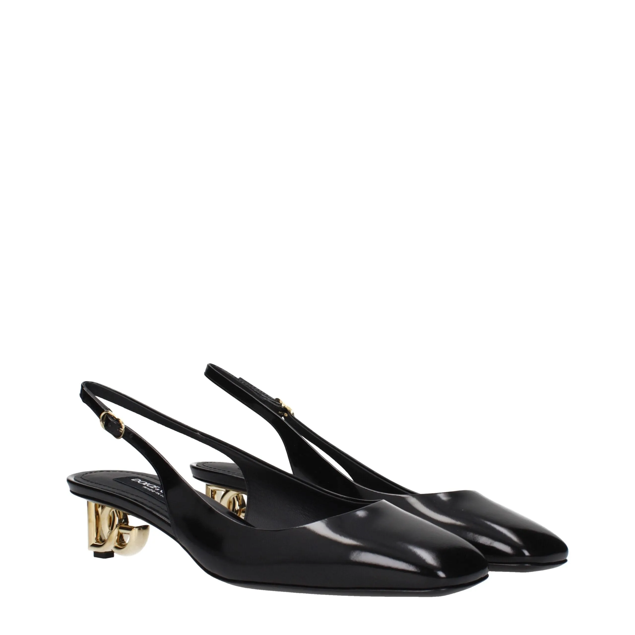 Dolce & Gabbana Black Leather Mid Heel Pumps sold by Siebentaschen product image thumbnail 2